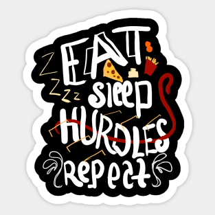 Eat sleep hurdles repeat Sticker